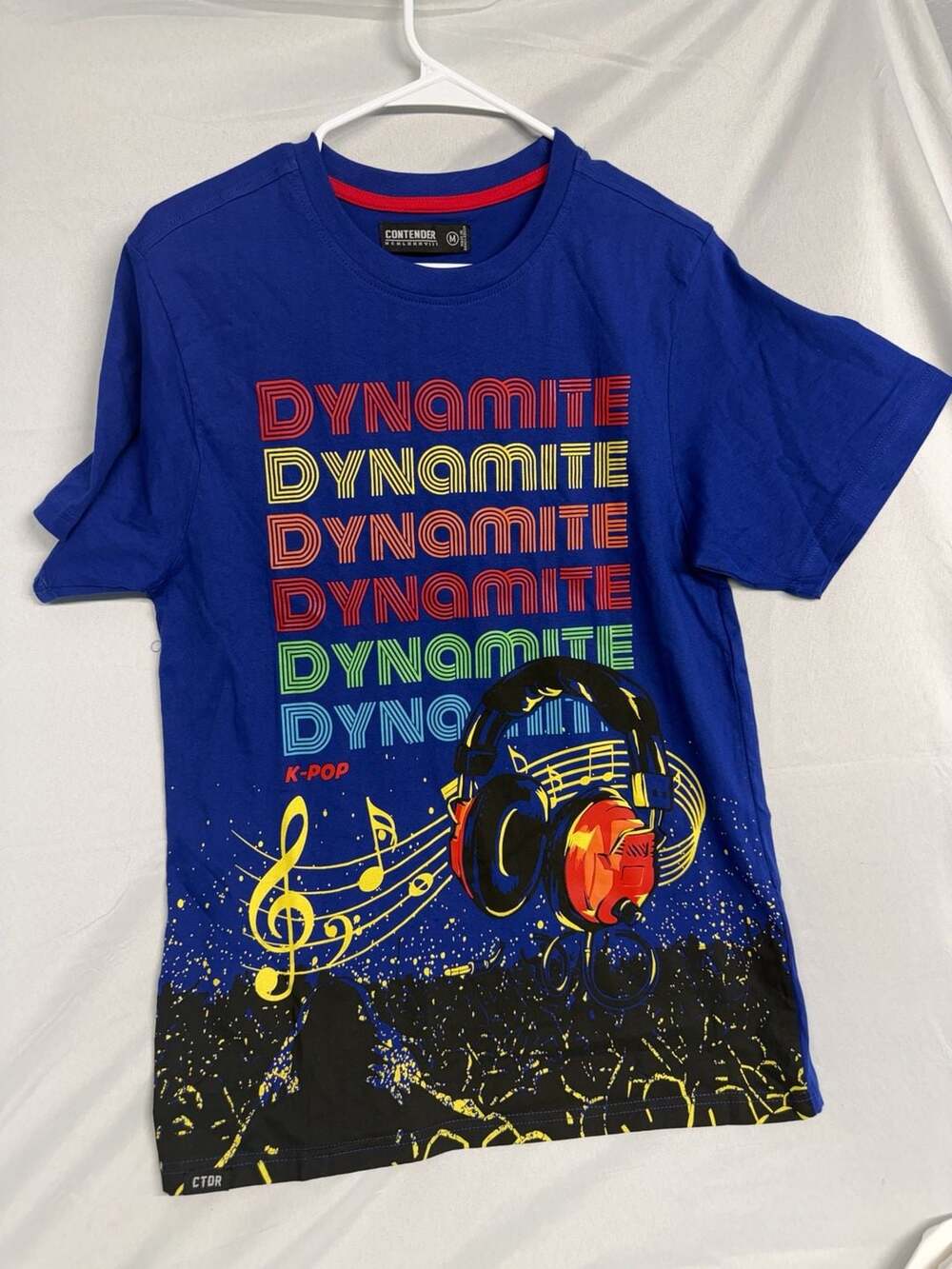 Contender K-Pop Dynamite Graphic T-Shirt Size M Blue